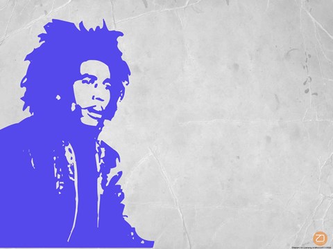 Framed Bob Marley Purple III Print
