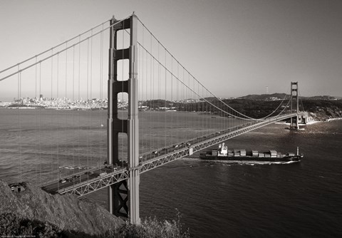 Framed Golden Gate Toned Print
