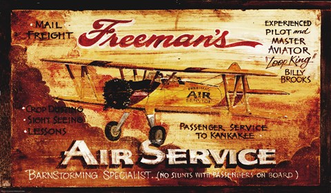 Framed Freemans Aviation Print