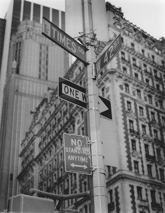 Framed Times Square and 42nd Street Print