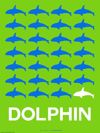 Framed Dolphin Poster Print