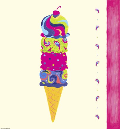 Framed Ice Cream Cone Print