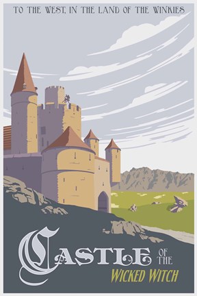 Framed Witche&#39;s Castle Travel Print
