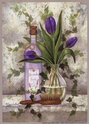 Framed Lavender Body Oil Print