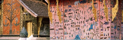 Framed Mosaic, Wat Xien Thong, Luang Prabang, Laos Print