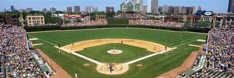 Framed Cubs playing in Wrigely Field, USA, Illinois, Chicago Print