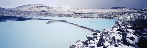 Framed High angle view of a hot spring, Iceland Print