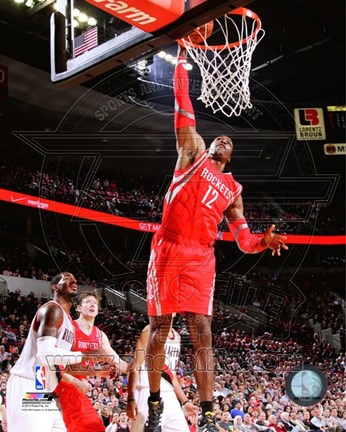 Framed Dwight Howard Above Basketball Rim Print