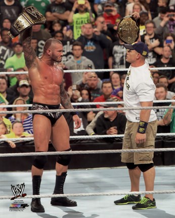 Framed Randy Orton &amp; John Cena 2013 Survivor Series Action Print
