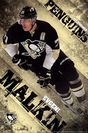 Framed Pittsburgh Penguins - E Malkin 13 Print