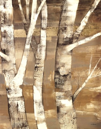 Framed Wandering Through the Birches II Print
