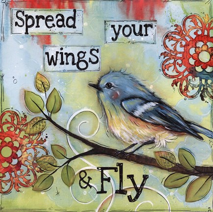 Framed Spread your wings and fly Print