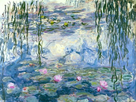 Framed Waterlilies, 1916-19 Print