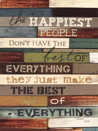 Framed Happiest People Print