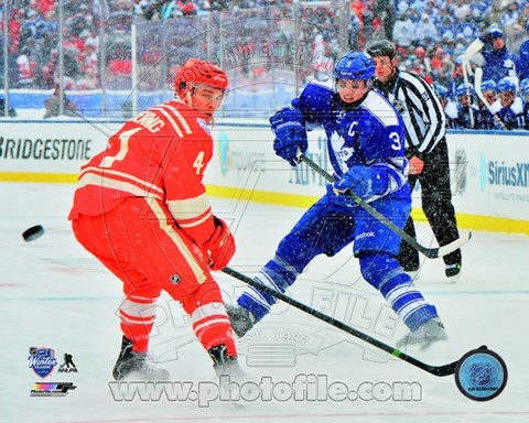 Framed Dion Phaneuf 2014 NHL Winter Classic Action Print