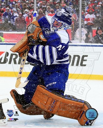 Framed Jonathan Bernier 2014 Winter Classic Print