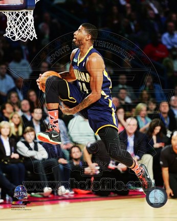 Framed Paul George Slam Dunk Contest 2014 NBA All-Star Game Action Print