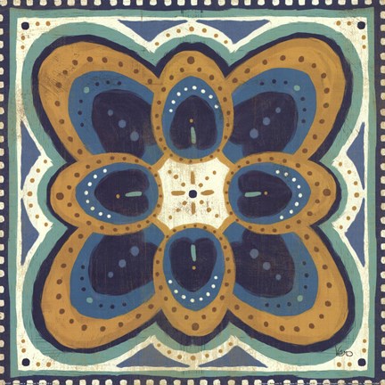 Framed Proud as a Peacock Tile III Print