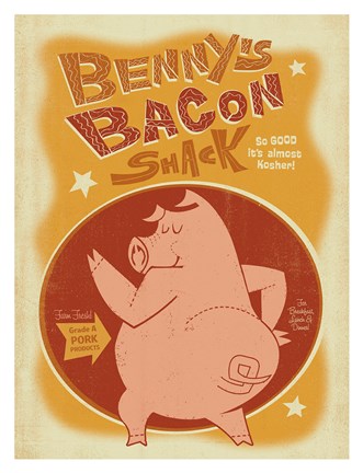 Framed Benny&#39;s Bacon Shack Print