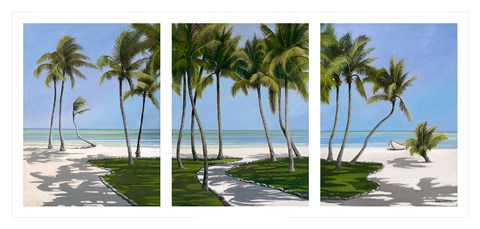 Framed Islamarada Triptych Print