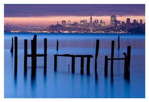 Framed Bay Pilings - Sausalito Print