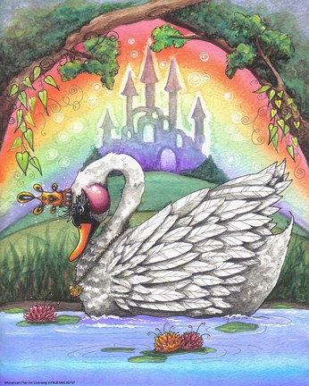 Framed Swan Princess Print