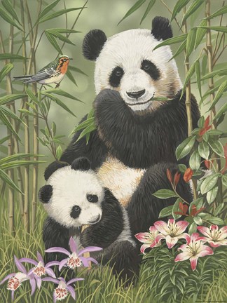 Framed Panda Paradise Print