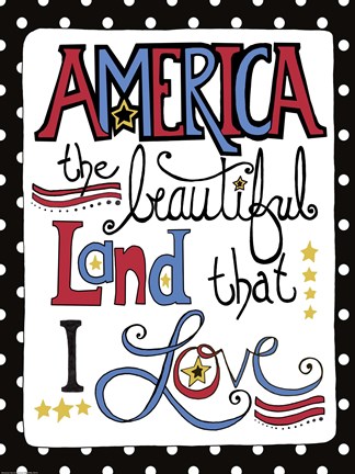 Framed America the Beautiful Print