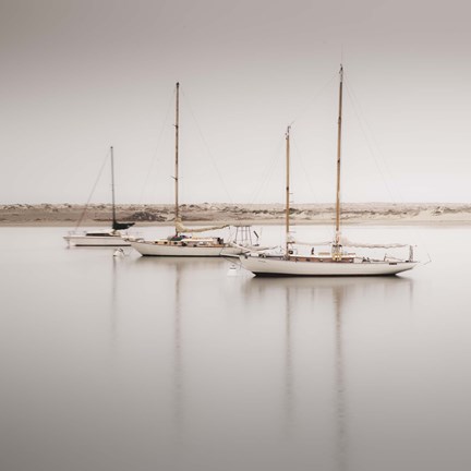 Framed Four Boats Print