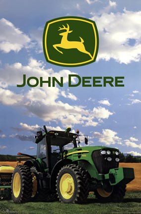 Framed John Deere - Logo 14 Print