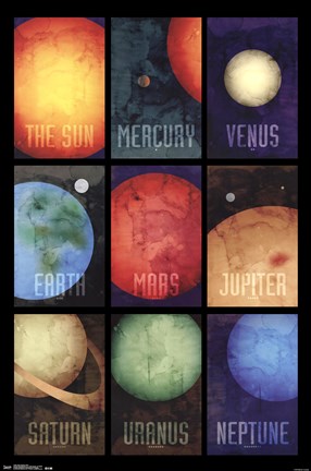 Framed Solar System 2014 Print