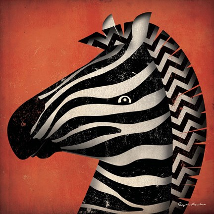 Framed Zebra WOW Print