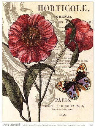 Framed Paris Horticole Print