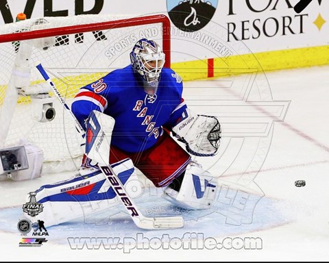 Framed Henrik Lundqvist Game 4 of the 2014 Stanley Cup Finals Action Print