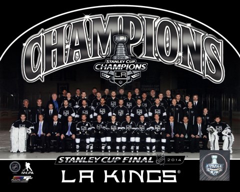 Framed Los Angeles Kings 2014 NHL Stanley Cup Champions Team Sit Down Photo Print