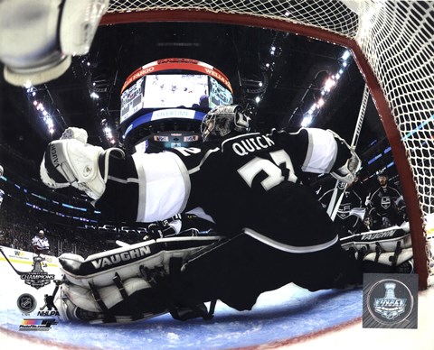 Framed Jonathan Quick Game 5 of the 2014 Stanley Cup Finals Action Print