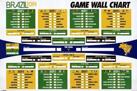 Framed World Cup - Wall Chart Print