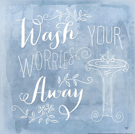 Framed Wash Your Worries Away Print
