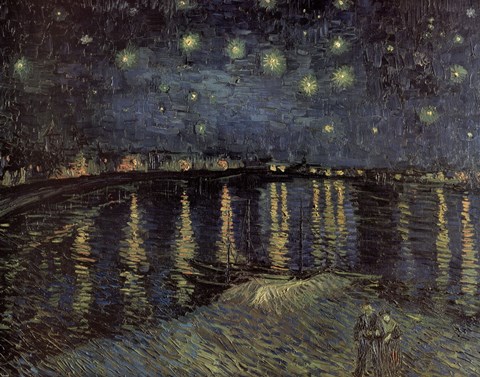 Framed Starry Night over the Rhone, c.1888 Print