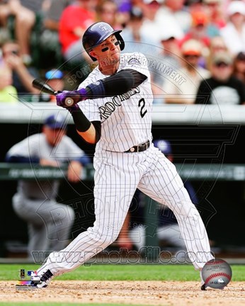Framed Troy Tulowitzki Baseball Swing Print