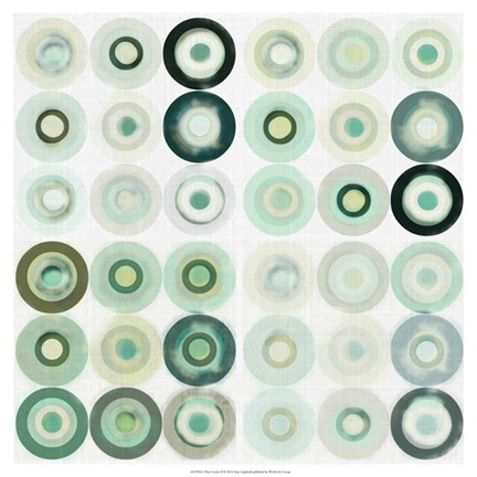 Framed Mint Circles II Print