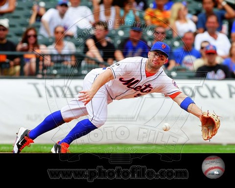 Framed David Wright 2014 in Action Print