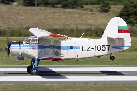 Framed Antonov An-2 taking off from Primorsko Airport, Bulgaria Print