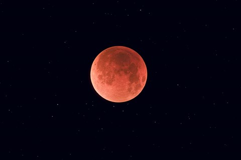 Framed Total lunar eclipse taken near Calgary, Alberta, Canada Print