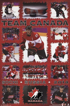 Framed Hockey Canada- Superstars Print