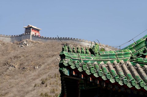 Framed Great Wall of China at Juyongguan, Beijing, China Print