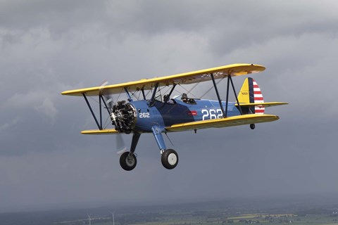 Framed Boeing Stearman Model 75 Kaydet in US Army colors Print