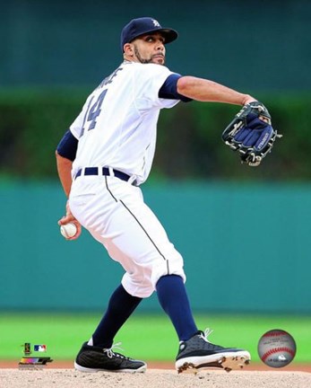 Framed David Price Pitching Pose Print