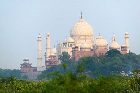 Framed Taj Mahal (UNESCO World Heritage site), Agra, India Print