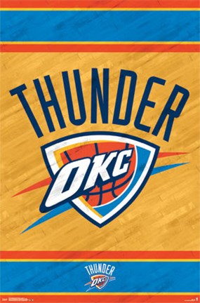 Framed Oklahoma City Thunder - Logo 14 Print